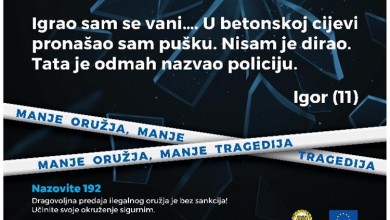 Photo of Modernizirana kampanja „MANJE ORUŽJA, MANJE TRAGEDIJA“ u sklopu Fonda za unutarnju sigurnost Europske unije