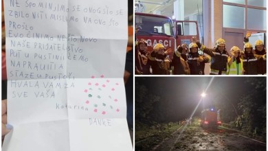Photo of Vatrogasci satima na rukama nosili osobu  koja je ostala zarobljena u šumi uslijed oluje