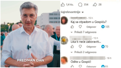 Photo of Ličani zatrpali Facebook premijera Plenkovića: „Gospić – NE tema?“